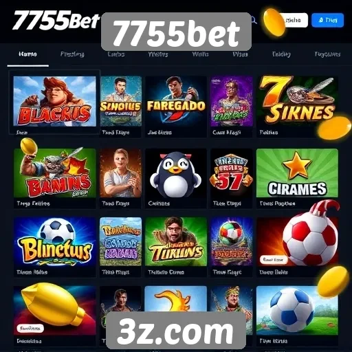 Variedade de jogos oferecidos pelo 7755bet